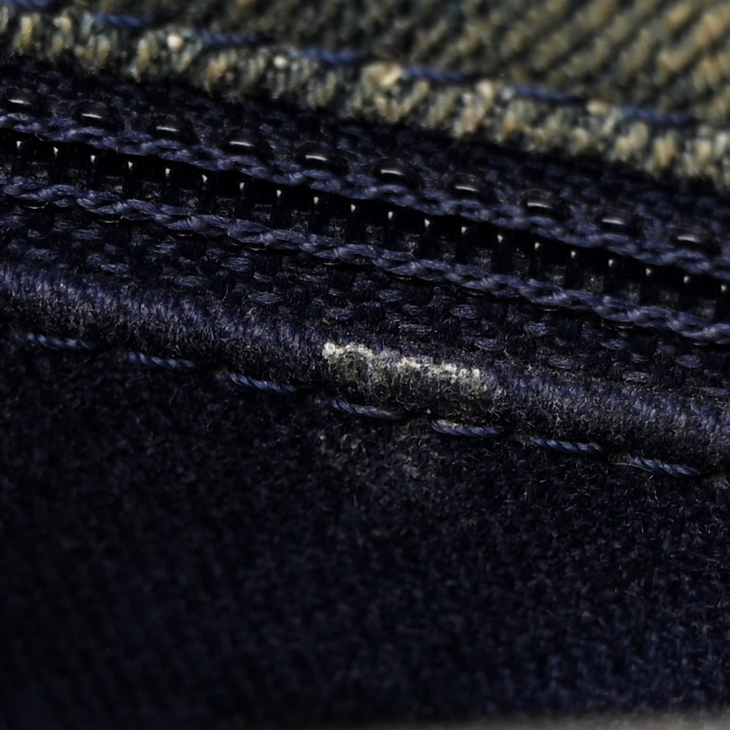 Denim Quilted Camellia Embroidered Medium Flap Blue