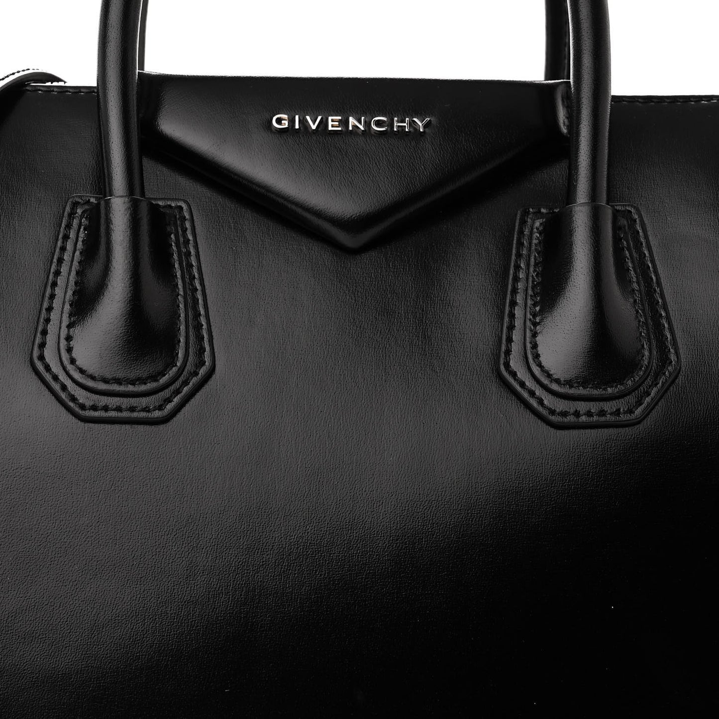 Shiny Lord Calfskin Small Antigona Black