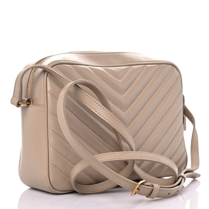 Saint Laurent Calfskin Matelasse Monogram Lou Camera Bag Dark Latte 3 of 11