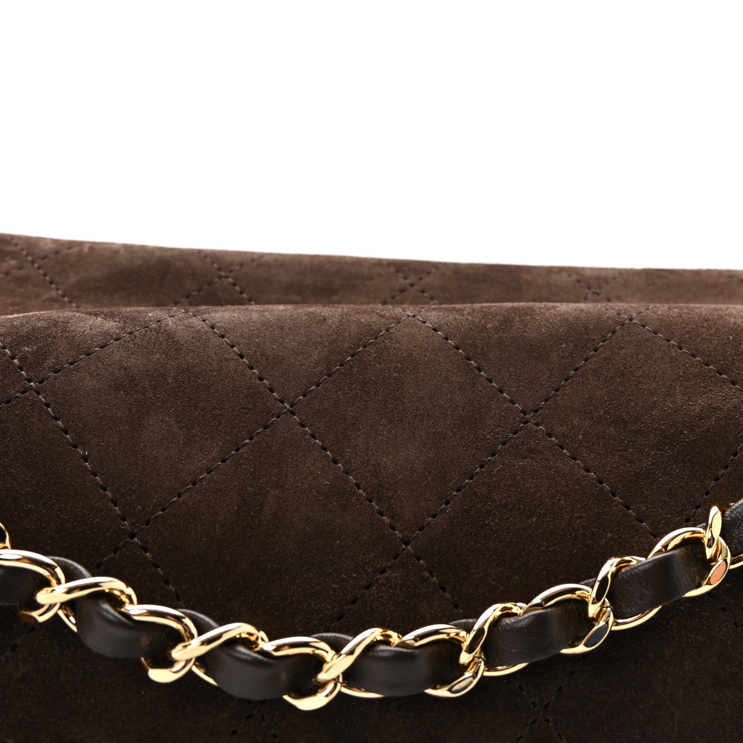 Chanel Suede Calfskin Small Souplissimo Maxi Flap Dark Brown 8 of 10