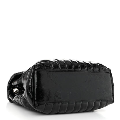 Saint Laurent Patent Y Quilted Monogram Medium Loulou Chain Satchel Black 4 of 11