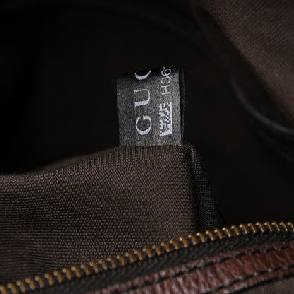 Gucci Monogram Large Jockey Hobo Dark Brown 8 of 20