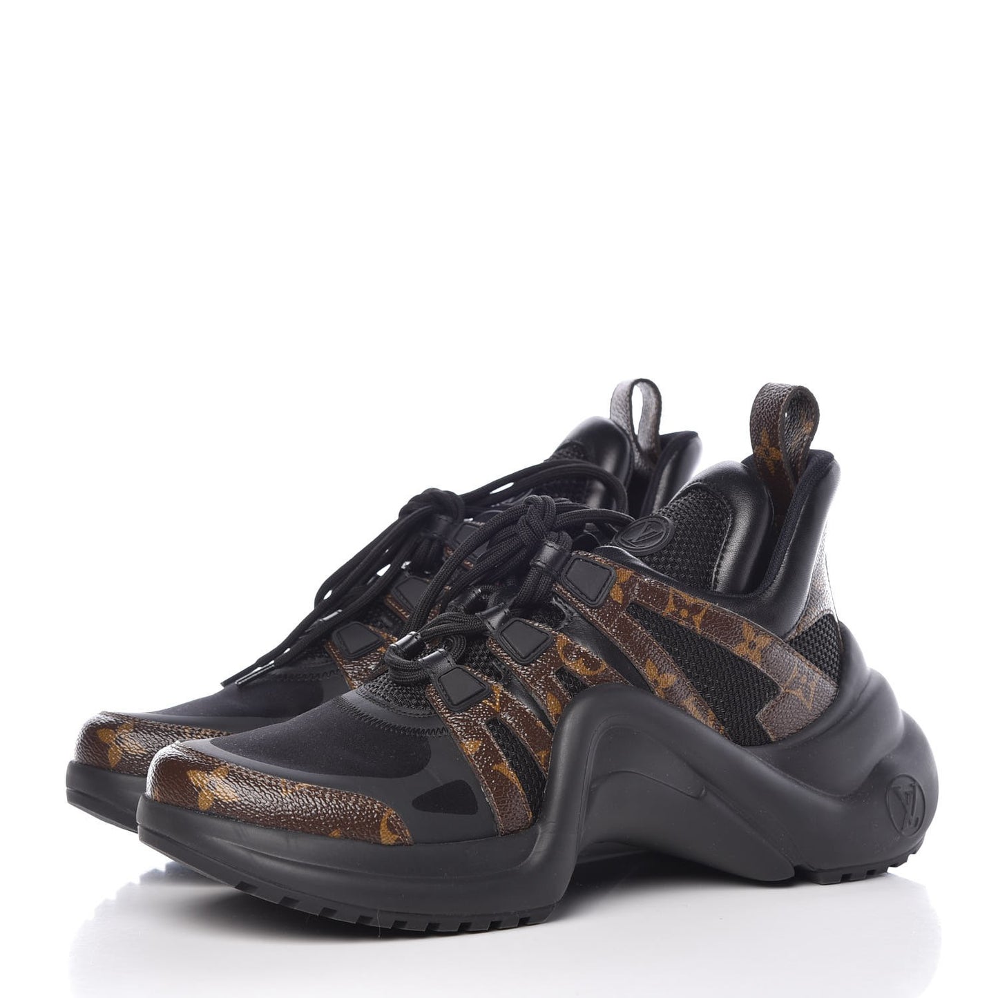 Calfskin Patent Monogram LV Archlight Sneakers 40 Black