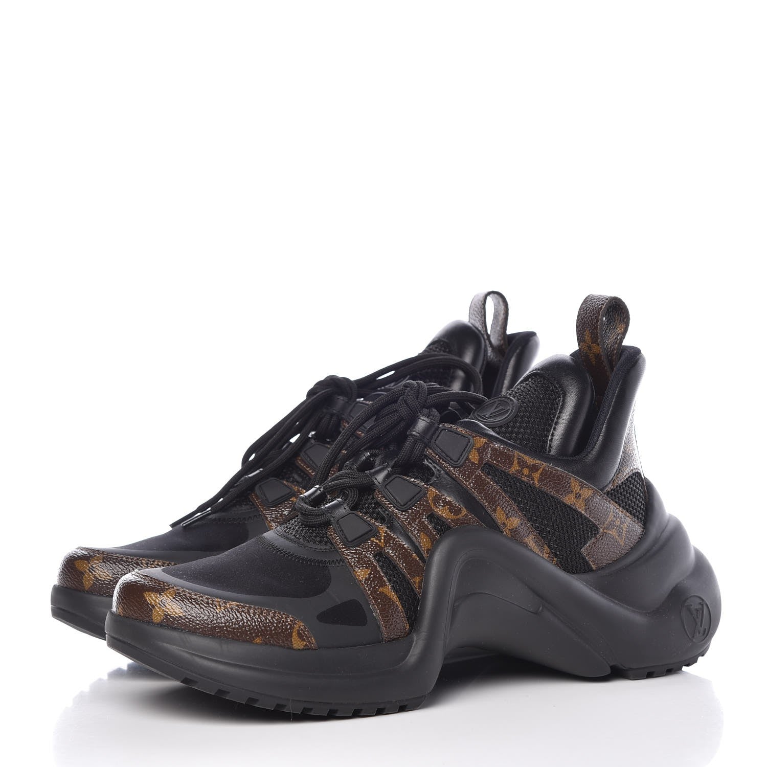 Louis Vuitton Calfskin Patent Monogram LV Archlight Sneakers 40 Black 3 of 9
