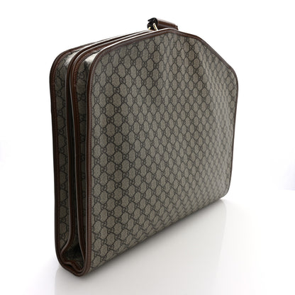 Gucci GG Supreme Monogram Azalea Calfskin Retro Interlocking G Hanger Garment Bag Beige Ebony Brown Sugar 2 of 8