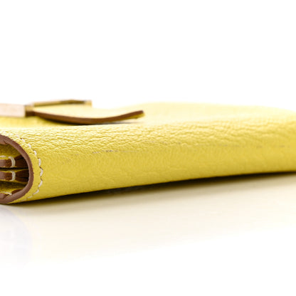 Hermes Chevre Mysore Bearn Card Holder Wallet Lime 8 of 11