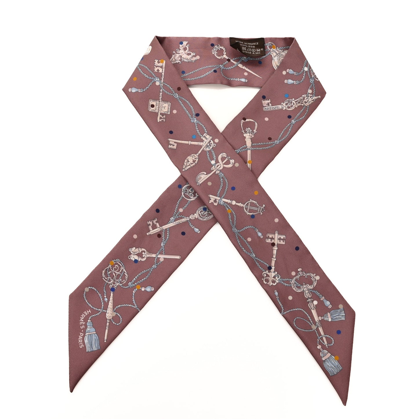 Silk Les Cles A Pois Twilly Marron Glace Gris