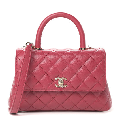 Chanel Caviar Quilted Mini Coco Handle Flap Dark Pink 1 of 11