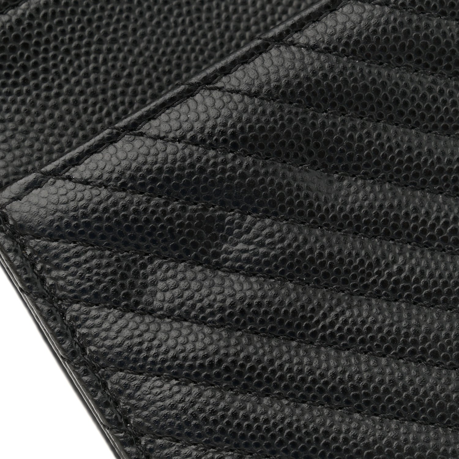 Chanel Caviar Chevron Quilted Wallet On Chain WOC Black 11 of 11