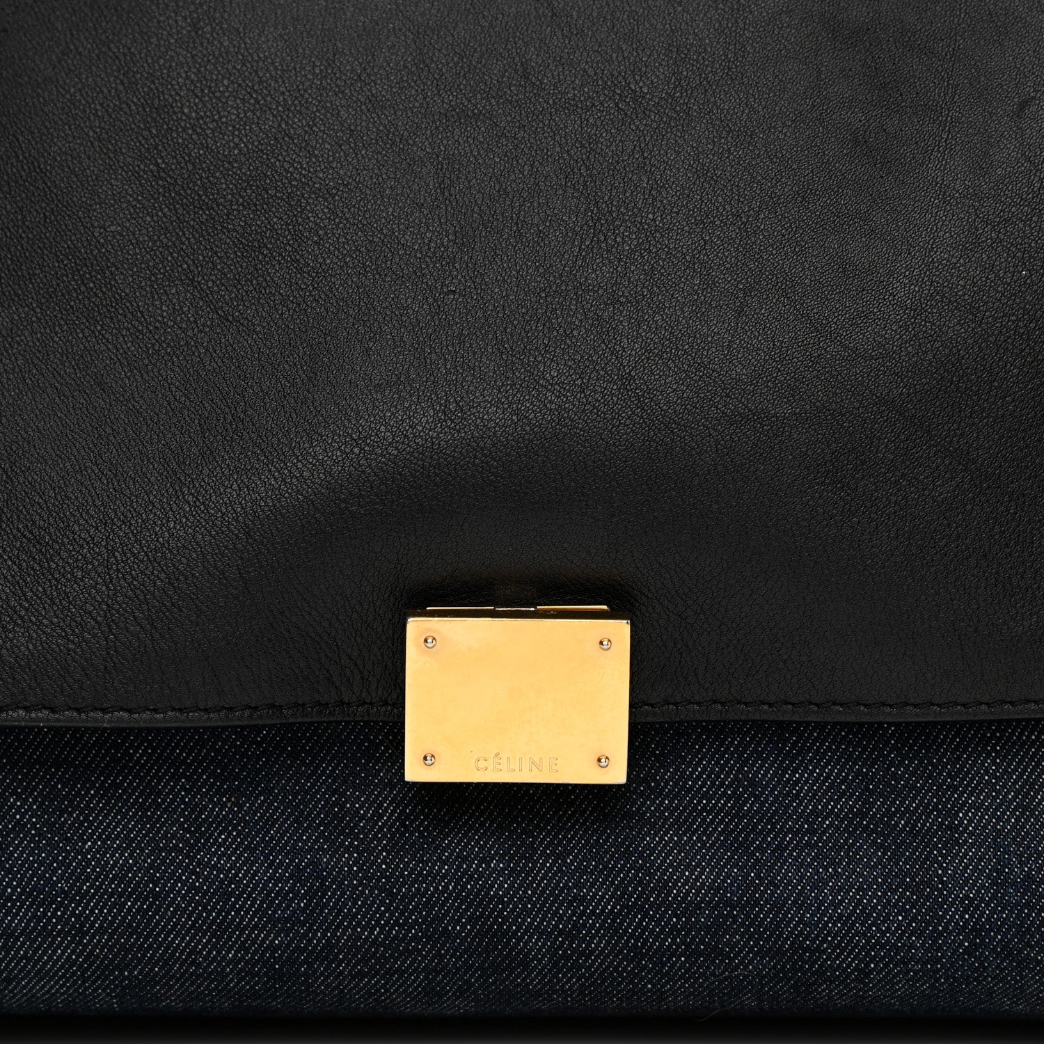 Celine Smooth Calfskin Denim Medium Trapeze Blue 6 of 12