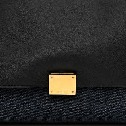 Celine Smooth Calfskin Denim Medium Trapeze Blue 6 of 12