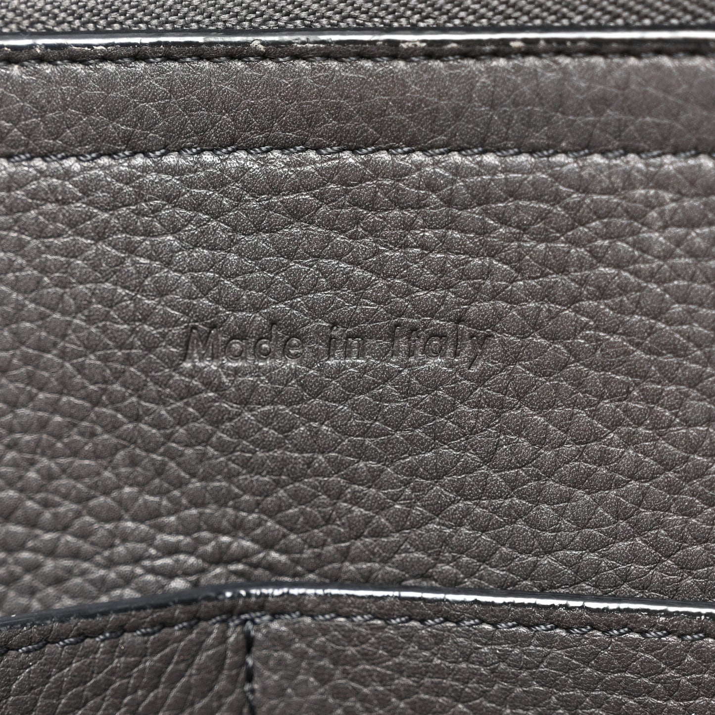 Baby Grained Calfskin Medium Tri-Fold Bag Black