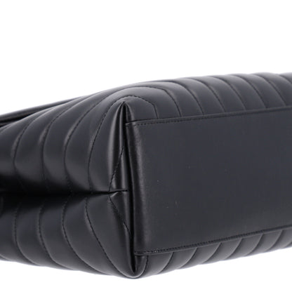 Saint Laurent Calfskin Y Quilted Monogram Medium Loulou Chain Satchel Black 10 of 11