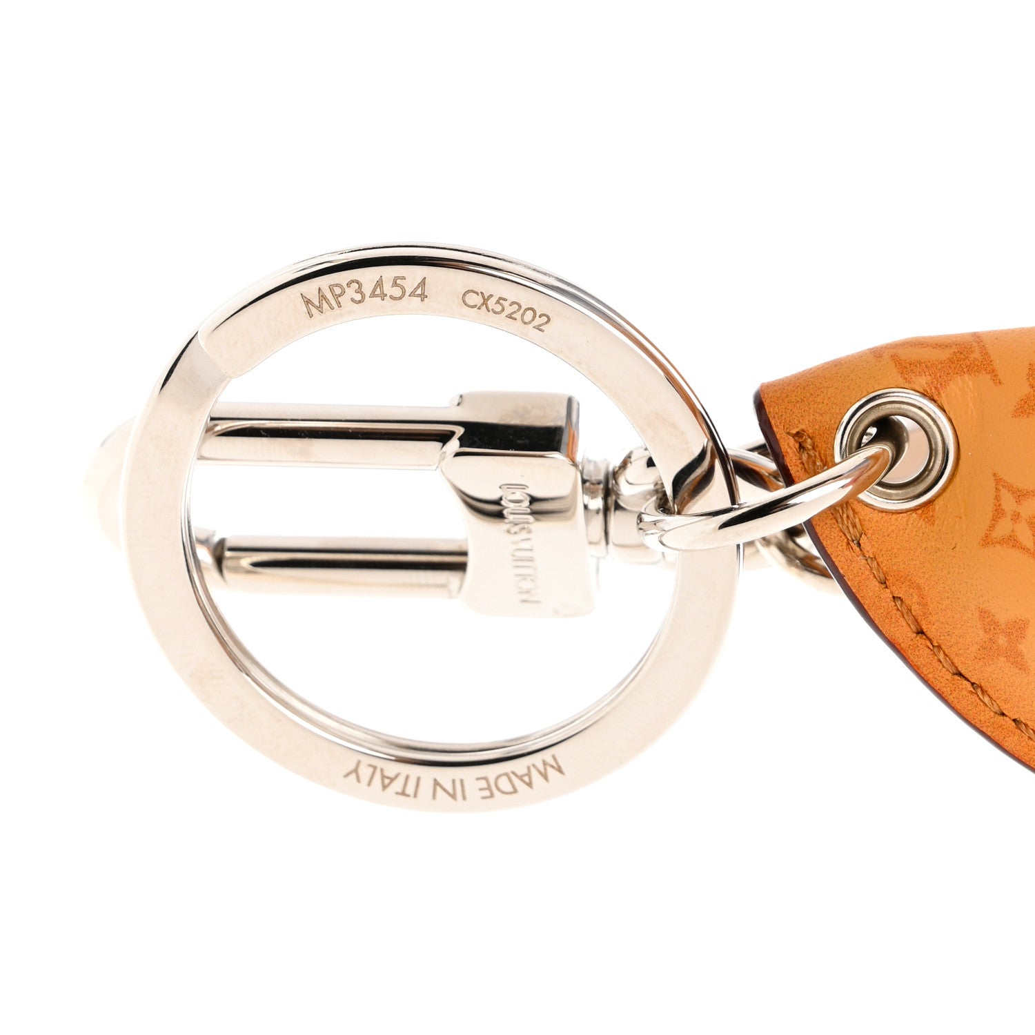 Louis Vuitton Calfskin Monogram Printed LV Fortune Cookie Bag Charm Key Holder Brown 4 of 5