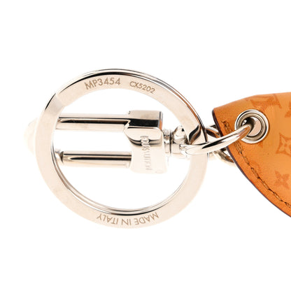 Louis Vuitton Calfskin Monogram Printed LV Fortune Cookie Bag Charm Key Holder Brown 4 of 5
