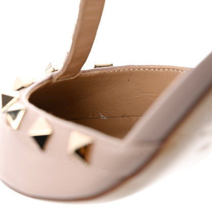 Valentino Garavani Calfskin Nappa Rockstud Ankle Strap 65mm Pumps 36 Poudre 9 of 12