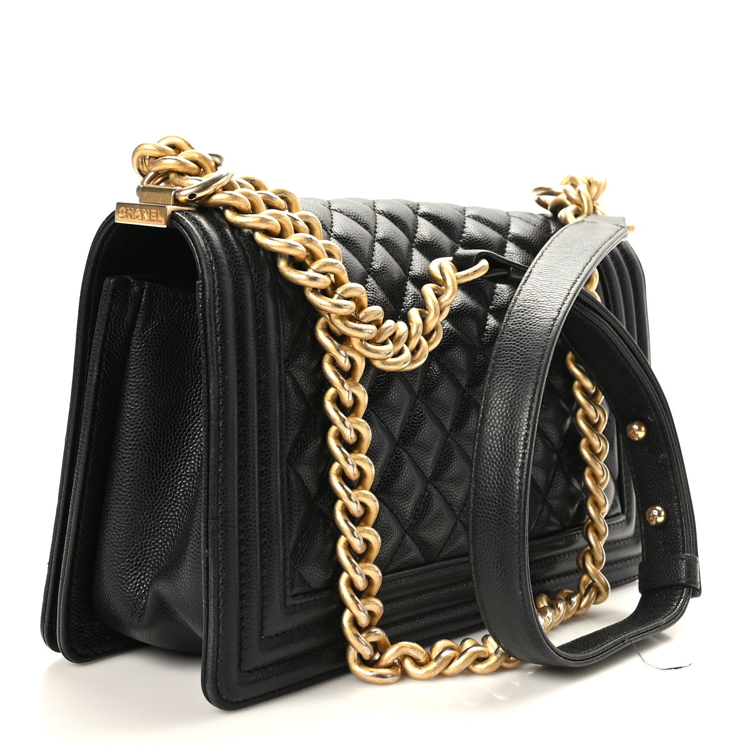 Chanel Caviar Quilted Medium Boy Flap Black 3 of 10