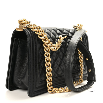 Chanel Caviar Quilted Medium Boy Flap Black 3 of 10
