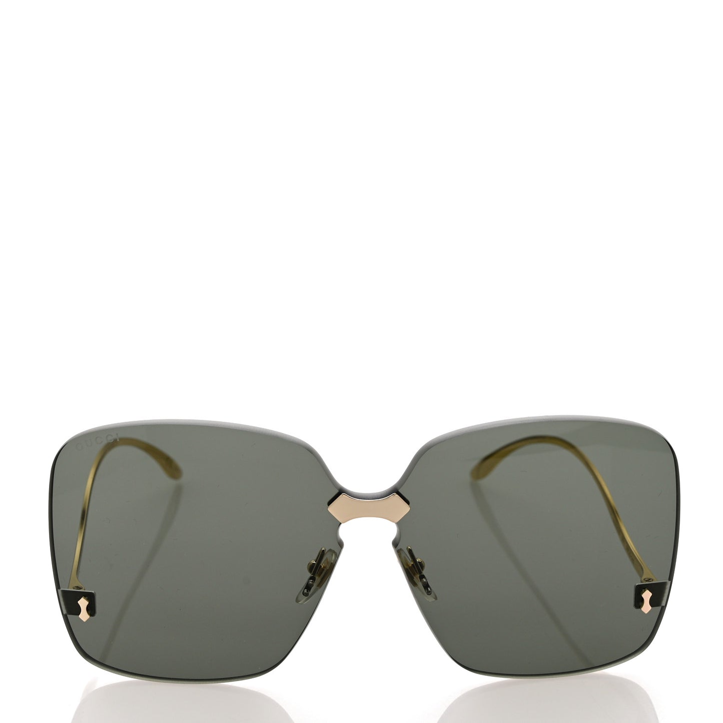 Metal Rimless Sunglasses GG0352S Gold