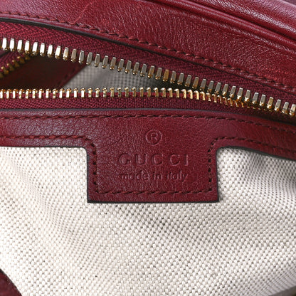 Gucci Aria Calfskin Web Large Attache Shoulder Bag Dark Red 6 of 11