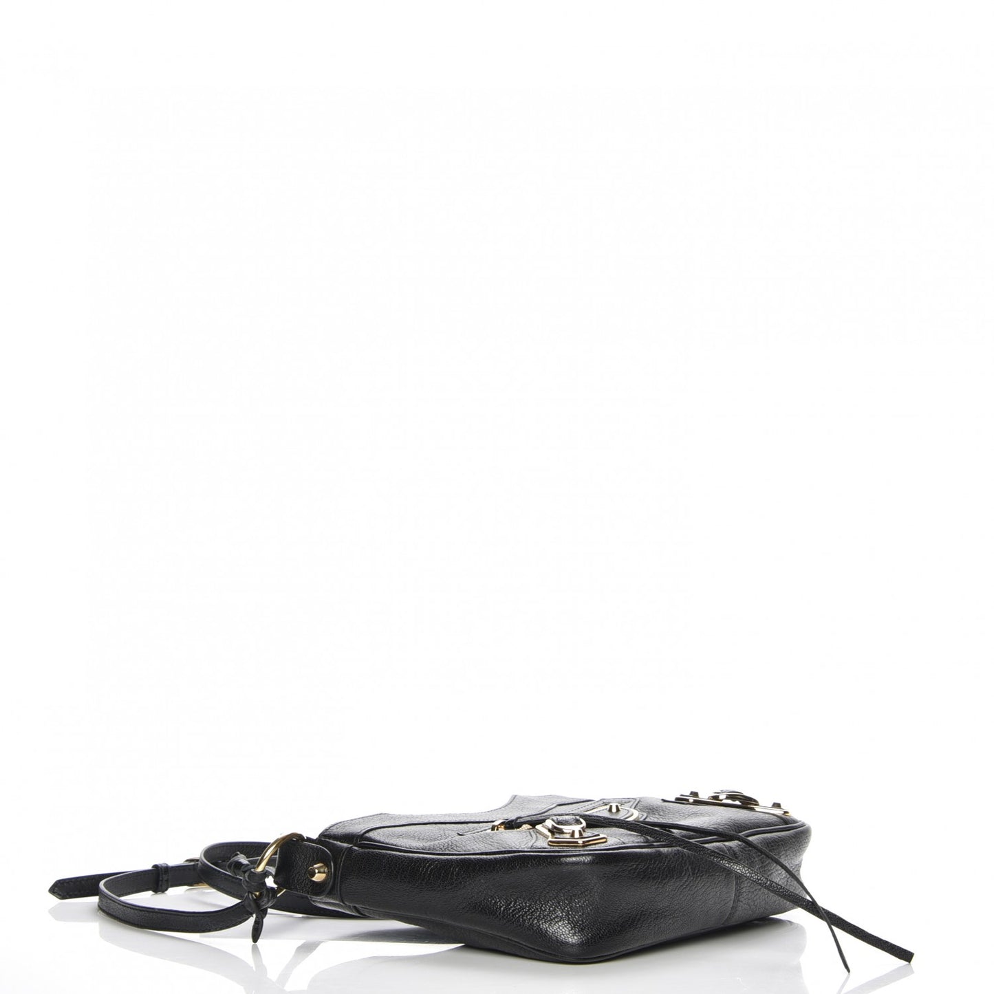 Chevre Gold Metallic Edge Hardware Hip Black