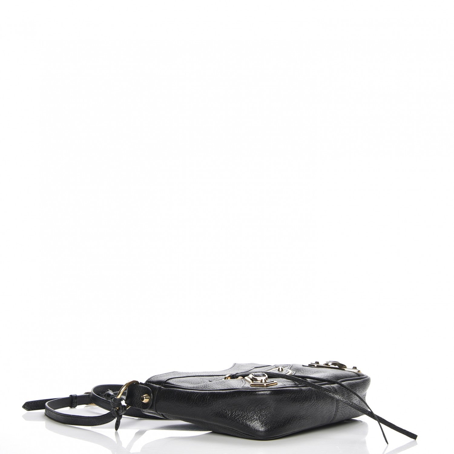 Balenciaga Chevre Gold Metallic Edge Hardware Hip Black 4 of 7