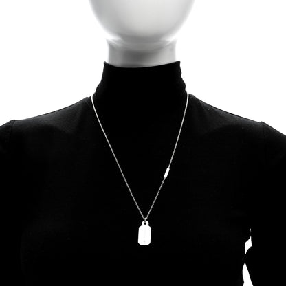 Tiffany Sterling Silver Diamond Price Tag Pendant Necklace 2 of 6