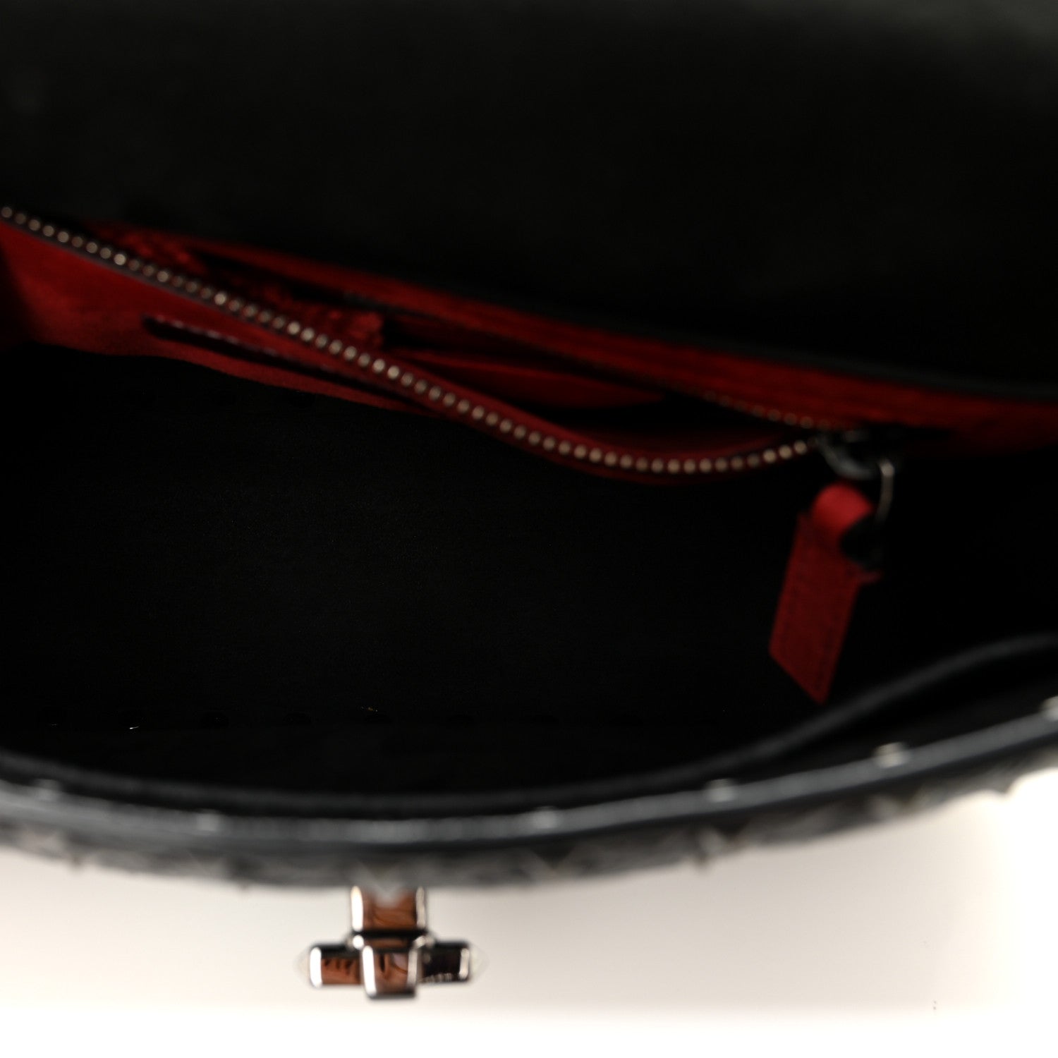 Valentino Garavani Craquele Nappa Medium Rockstud Spike Shoulder Bag Black 5 of 9