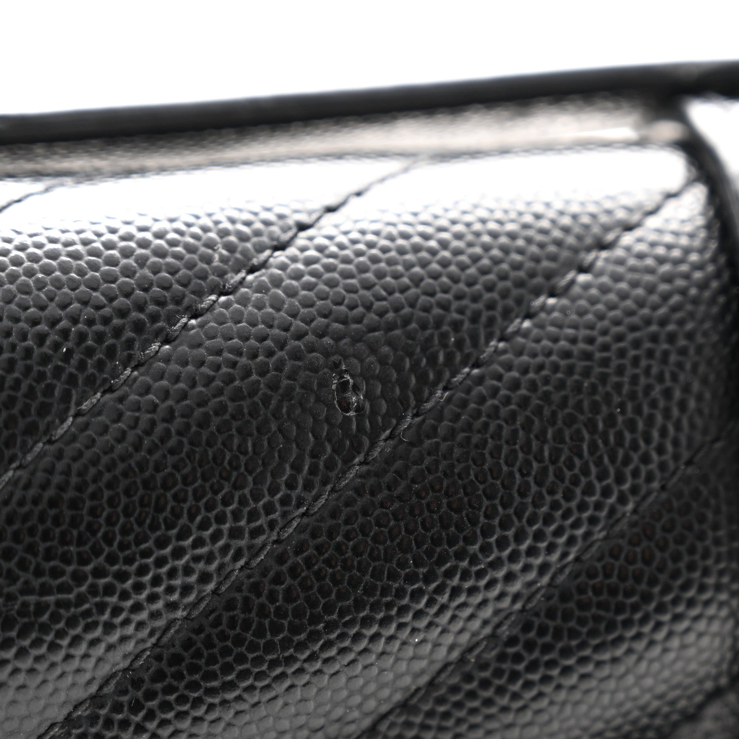 Saint Laurent Grain De Poudre Textured Mixed Matelasse Triquilt Medium Monogram Satchel Black 14 of 14