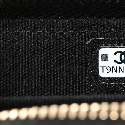 Chanel Shiny Caviar Quilted Strass CC Zip Coin Purse Black 7 of 8
