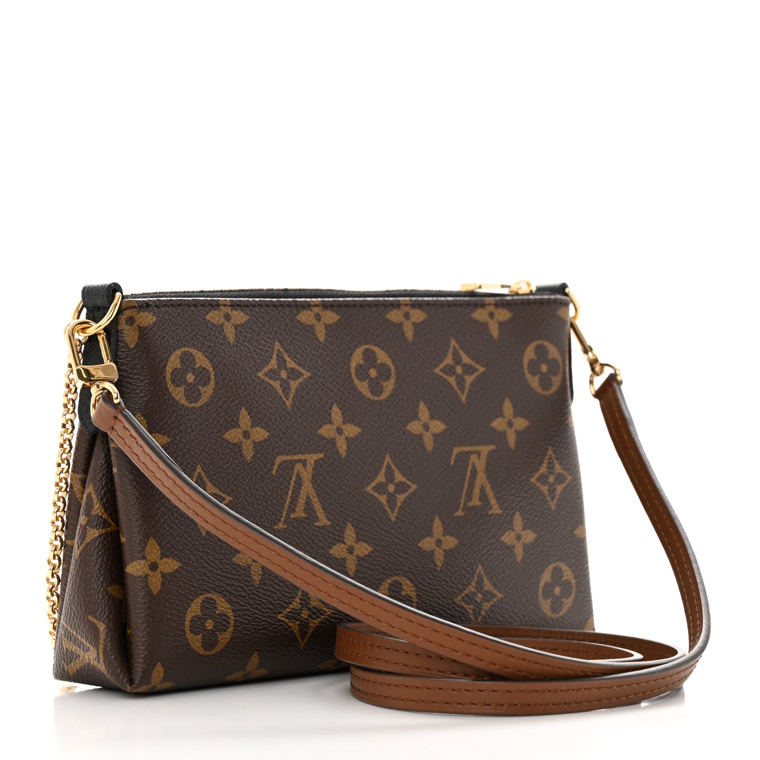 Louis Vuitton Monogram Pallas Clutch Black 3 of 9
