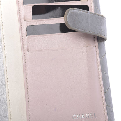 Chanel Aged Metallic Calfskin Large Palette Flap Wallet Silver 13 of 14