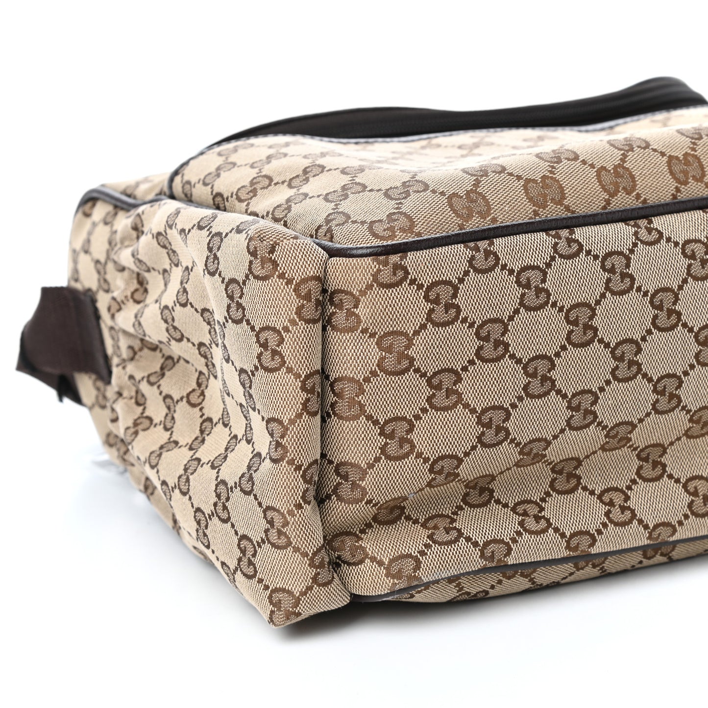 Monogram Natural Pigskin Large Diaper Bag Beige Ebony Cocoa Dark Chocolate
