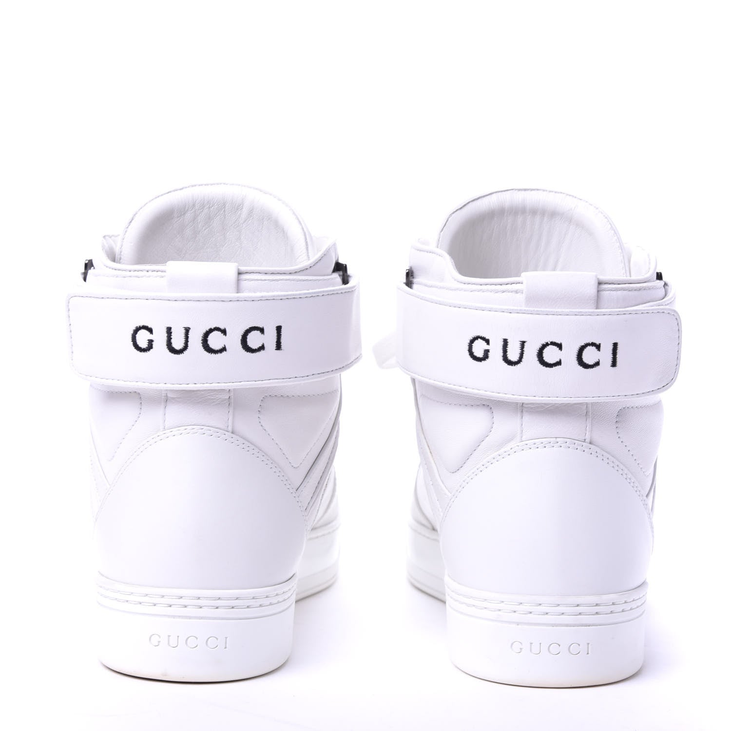 Gucci Calfskin Mens High Top Sneakers 9 White 6 of 10