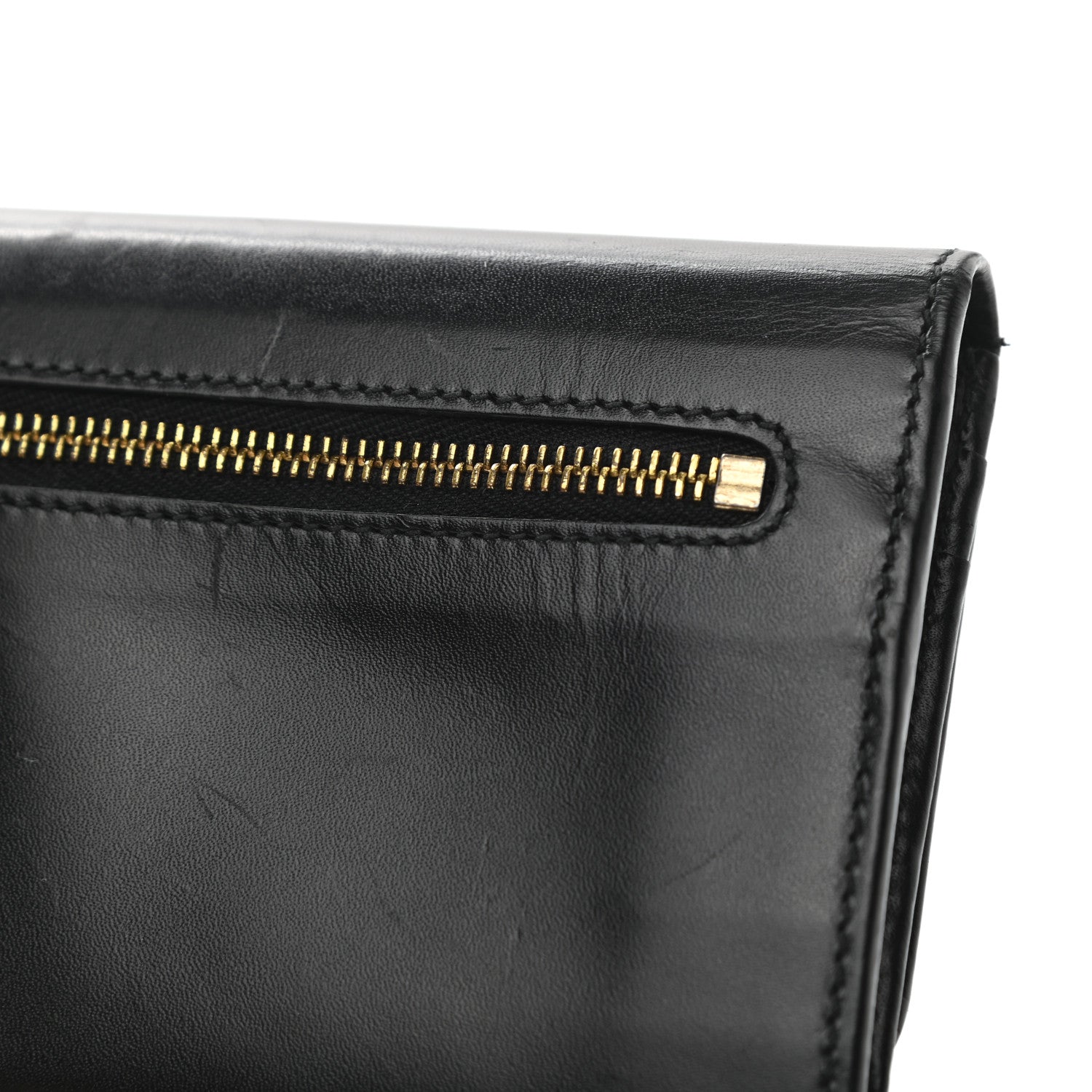 Prada City Calf Metal Continental Flap Wallet Black 11 of 12