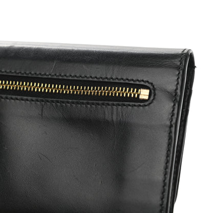Prada City Calf Metal Continental Flap Wallet Black 11 of 12