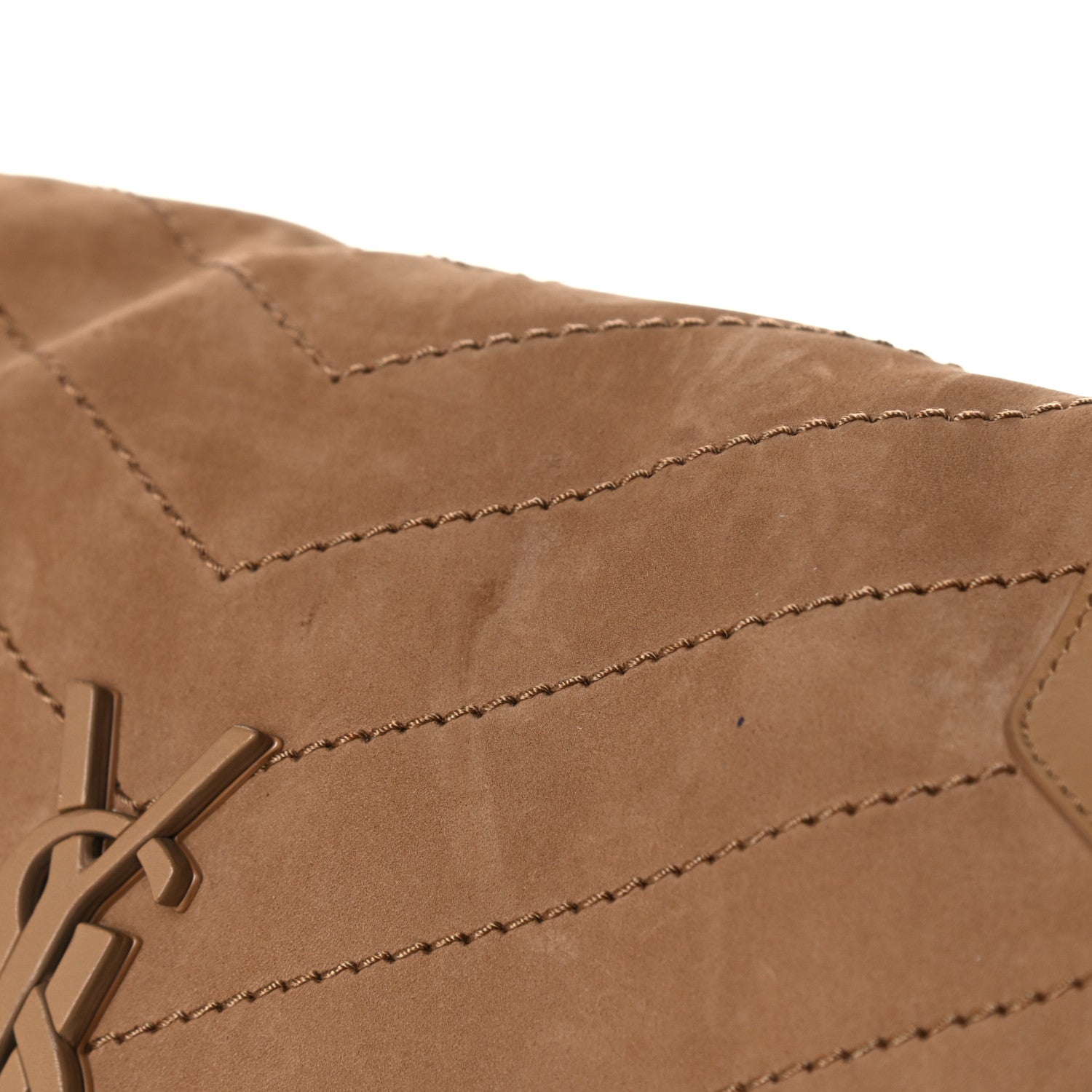 Saint Laurent Nubuck Shearling Monogram Medium Niki Chain Satchel Ivory Natural Tan 14 of 16