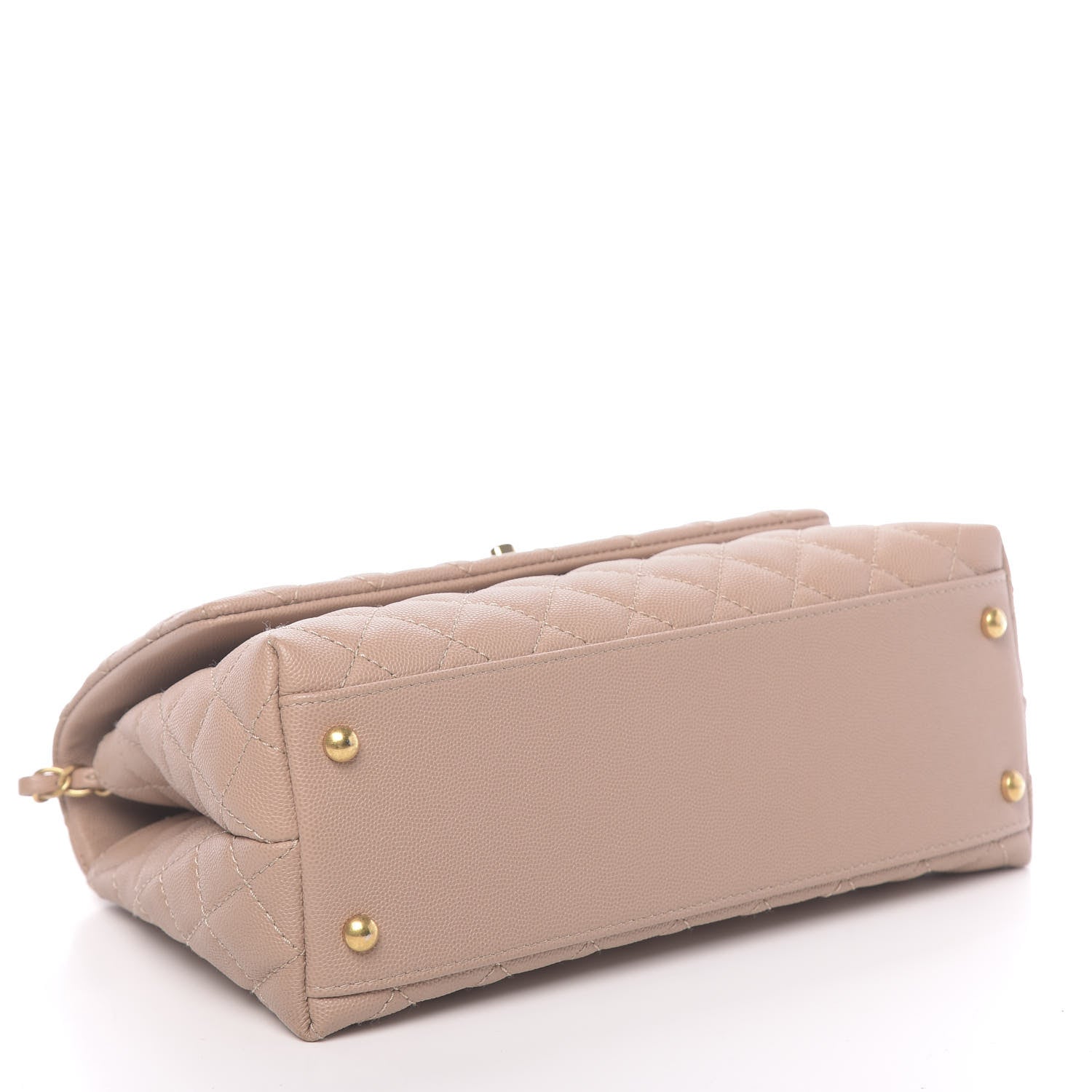 Chanel Caviar Quilted Small Coco Handle Flap Light Beige 4 of 10