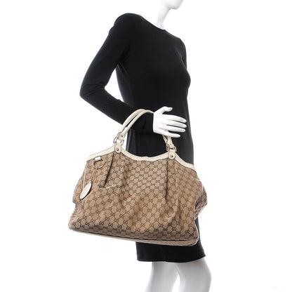 Gucci Monogram Large Sukey Tote Off White 2 of 7