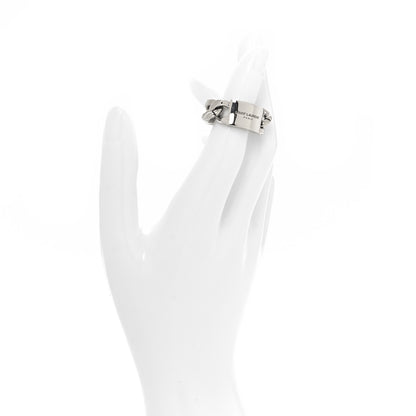Saint Laurent Logo Engraved Chain Ring 49 5 Silver 2 of 4