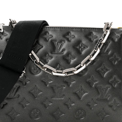 Louis Vuitton Lambskin Embossed Monogram Coussin PM Anthracite 6 of 8