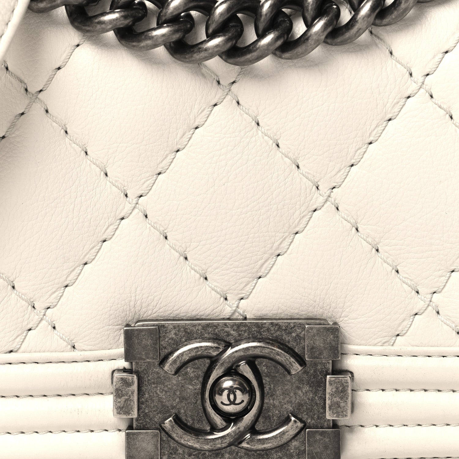 Chanel Calfskin Quilted Small Boy Flap White 8 of 11
