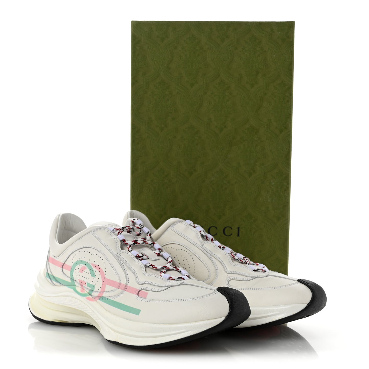 Ultralight Plutone Calfskin Womens Gucci Run Sneakers 40.5 Great White