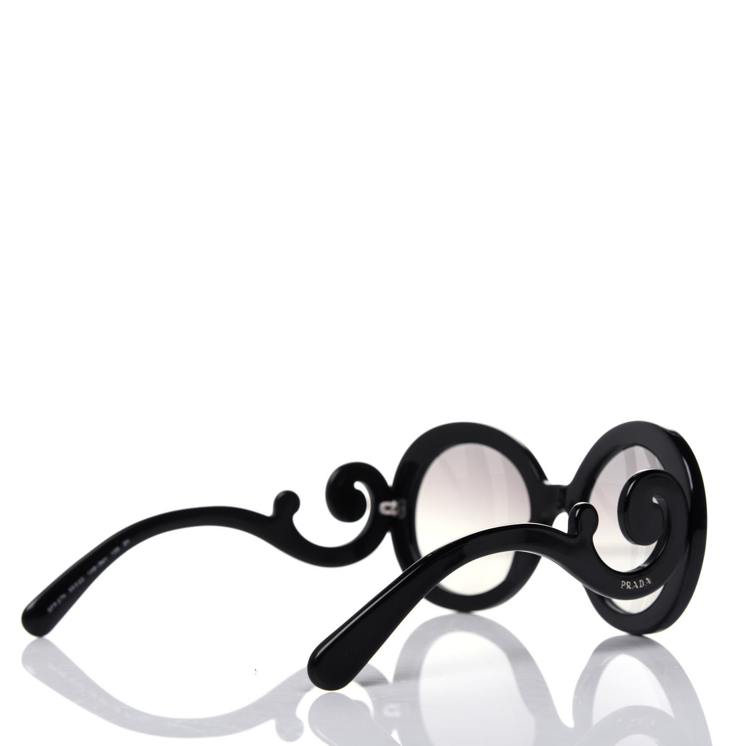 Prada Baroque Sunglasses SPR 27N Black 4 of 7