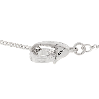 Bulgari 18K White Gold Diamond Small B.Zero1 Pave Pendant Necklace 4 of 5