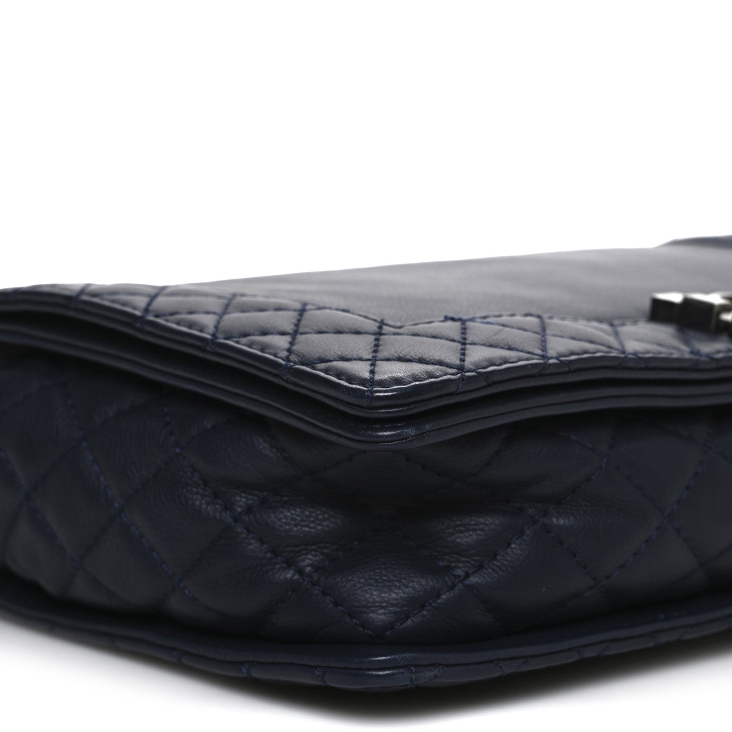 Chanel Calfskin New Medium Boy Reverso Flap Navy 10 of 12
