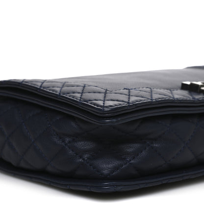 Chanel Calfskin New Medium Boy Reverso Flap Navy 10 of 12