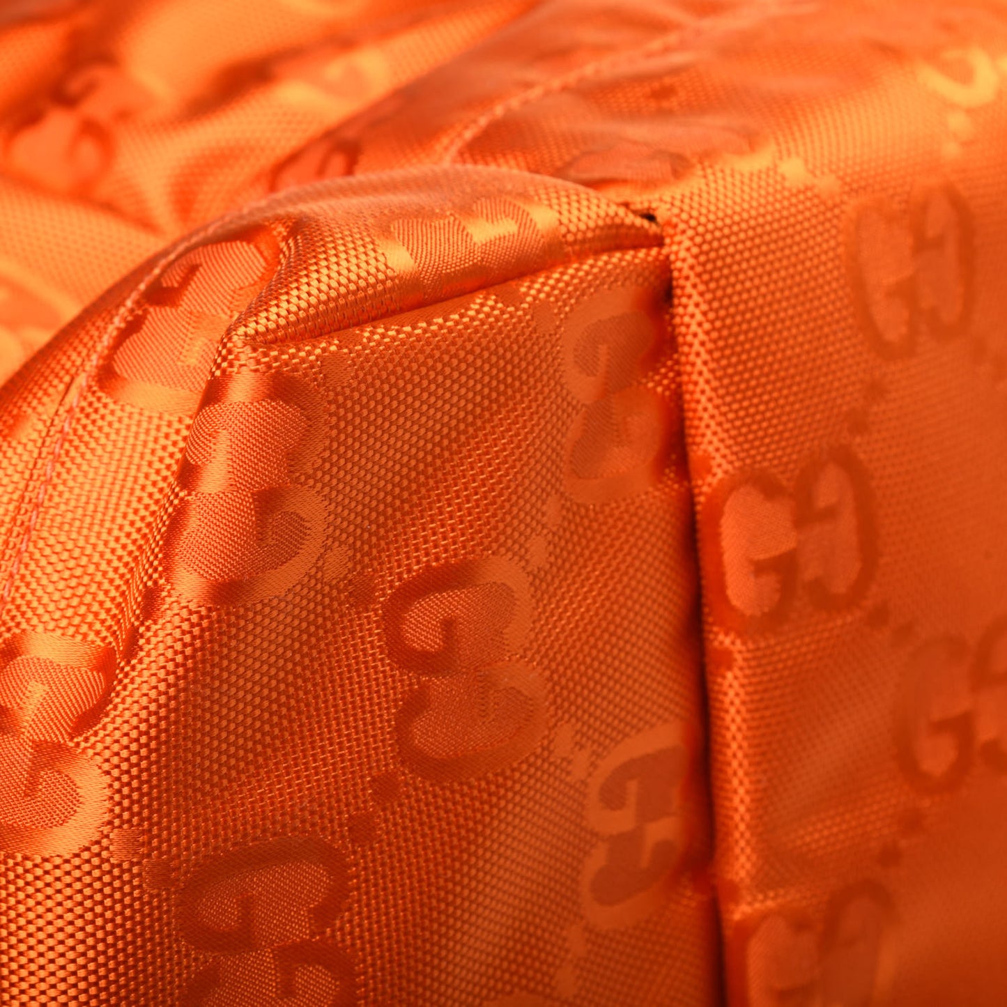 Econyl Nylon Monogram Off The Grid Duffle Bag Carrot Orange Black