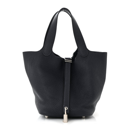 Hermes Taurillon Clemence Picotin Lock 18 PM Bleu Nuit 1 of 10