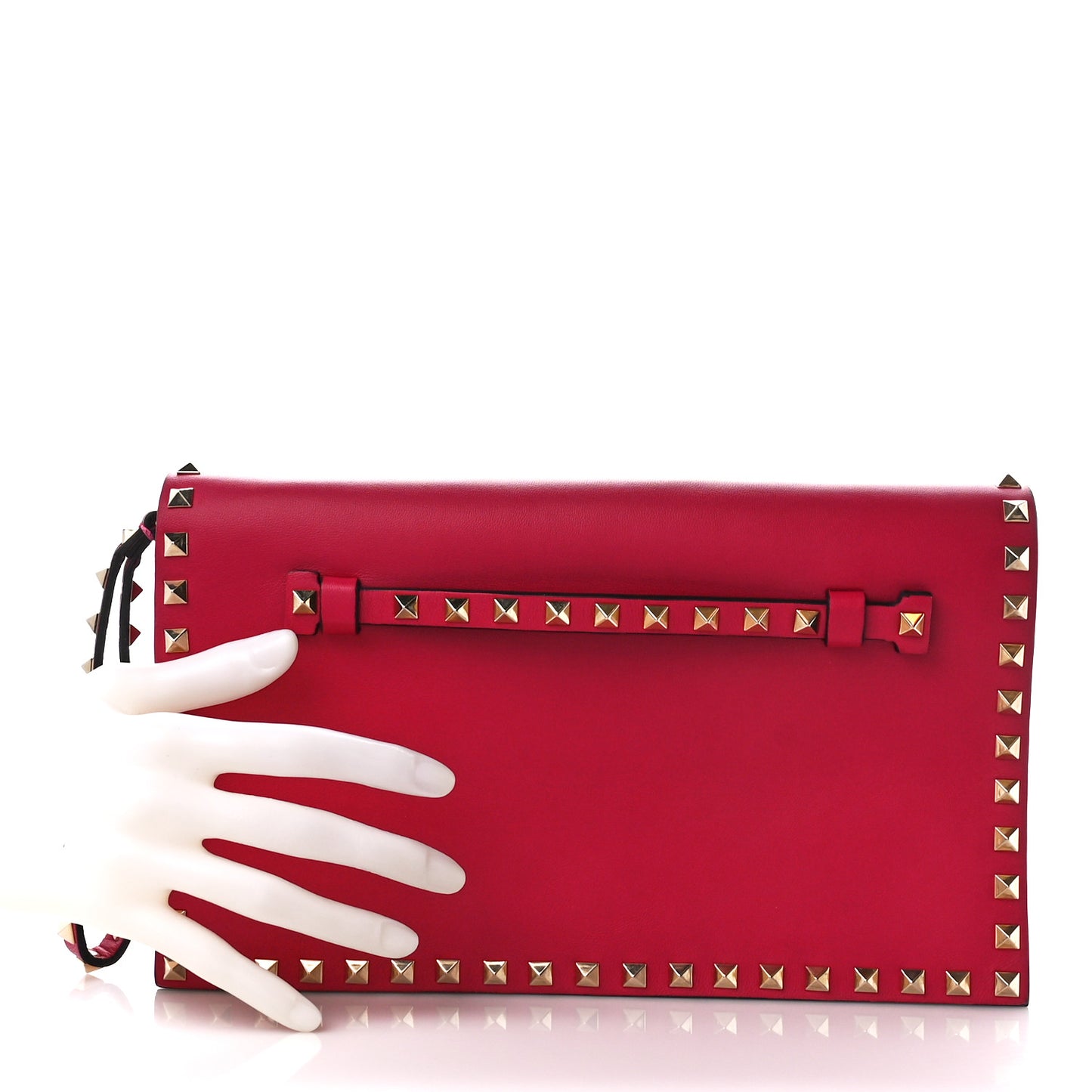 Nappa Rockstud Wristlet Clutch Cyclamin